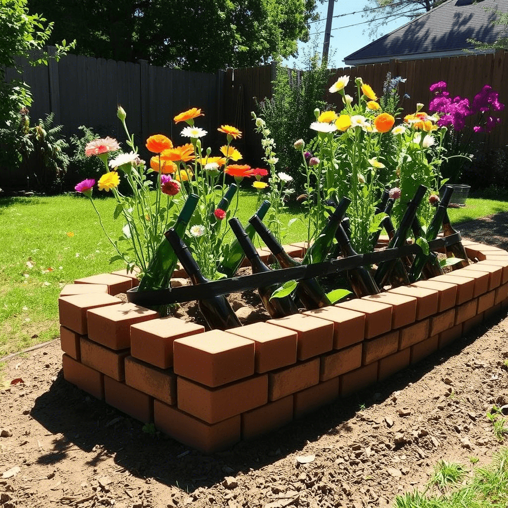 Project 1: Upcycled Wine Bottle Garden Edging